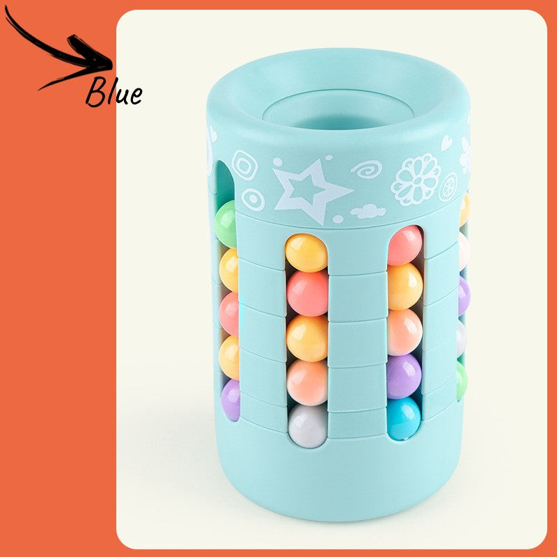 Rotating Magic Beans Pen Holder Magic Cube Adults Kids Fingertip Stress Relief Spin Bead Puzzles Children Education  Game