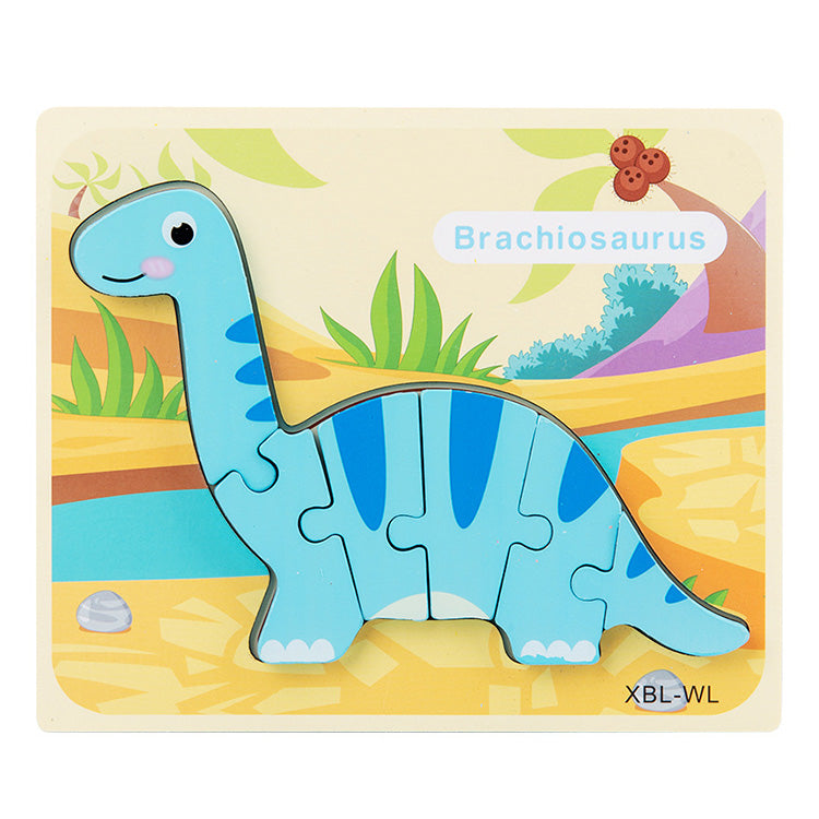 Dinosaur Puzzle Board Toddler Puzzles 6 Pack Dinosaur Wooden Puzzle for Toddler Kids 3-Year-Old, Discover The World of Dinosaur Educational Toys for Preschool Kindergarten Boys and Girls