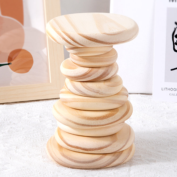 Natural Wood Stacked Stones 10PCs Wooden Sorting Stacking Toys Classic Stacking Stones Rocks Toy Balancing Building Blocks Early Educational Puzzle Games Stacking Tower Montessori Toys Set for Toddlers 3 Years Up