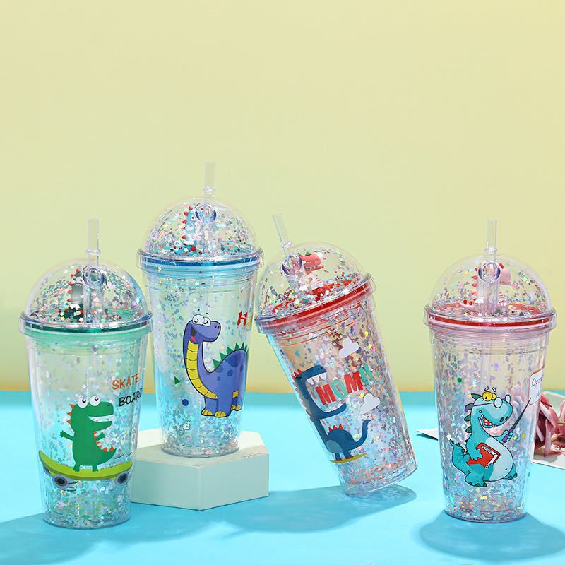 【Water Cup】Cold water bottles juice cup unicorn animal water bottle