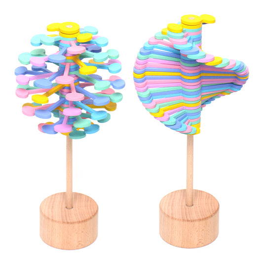 Erstaunlicher Regenbogen-Spinnstab für Kinder in einer Spin-Lollipop-Box, rotierendes Spin-Spielzeug für Mädchen und Jungen, sensorisches Spielzeug, geeignet für Kinder, bestes Rollenspiel für Kinder
