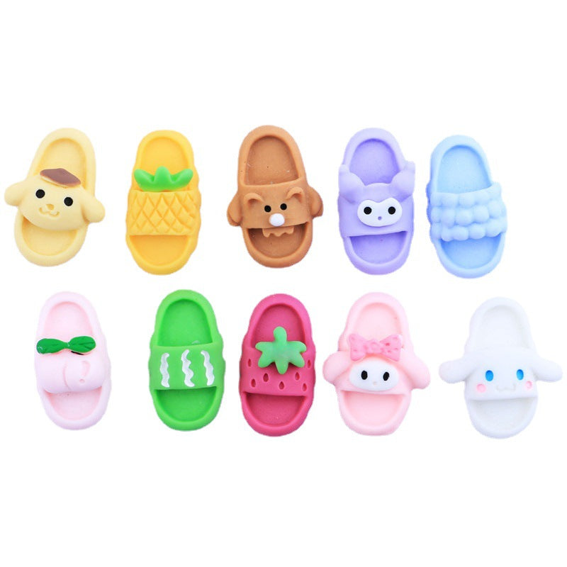 Slipper Charms Kawaii Cute Set Mixed Flatback Making Supplies for DIY Craft Making and Ornament Scrapbooking