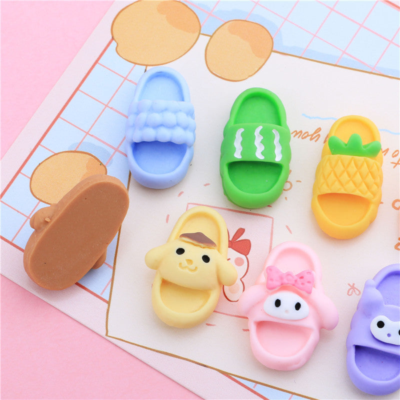 Slipper Charms Kawaii Cute Set Mixed Flatback Making Supplies for DIY Craft Making and Ornament Scrapbooking