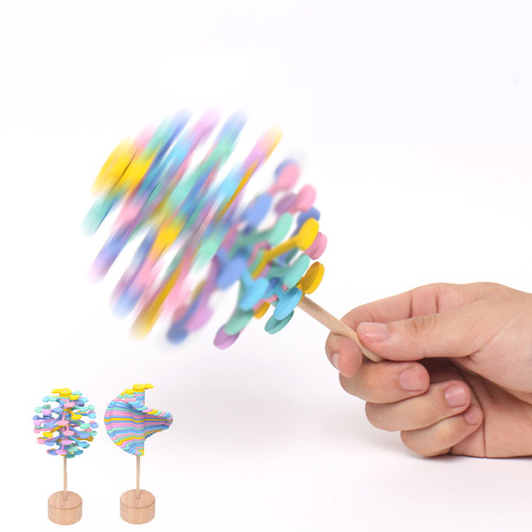 Erstaunlicher Regenbogen-Spinnstab für Kinder in einer Spin-Lollipop-Box, rotierendes Spin-Spielzeug für Mädchen und Jungen, sensorisches Spielzeug, geeignet für Kinder, bestes Rollenspiel für Kinder