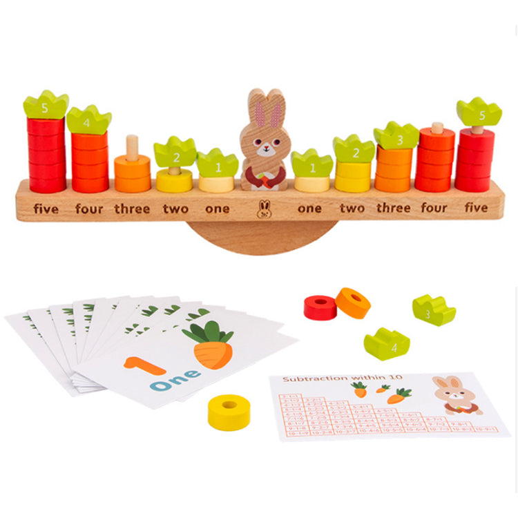 Balance Math Game Rabbit Counting STEM Early Educational Preschool Learning Toys for Kids Girls & Boys Children Kindergarten