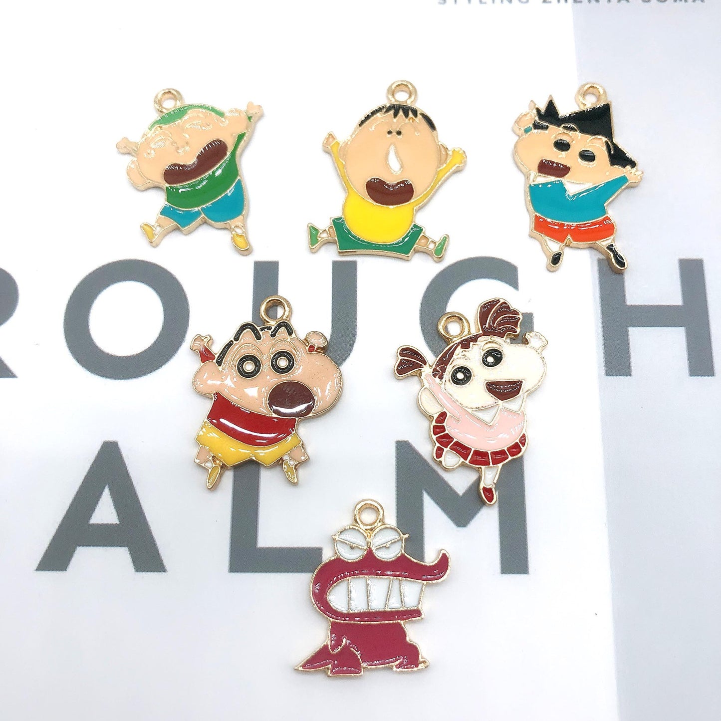 Crayon Shin-chan Metal Charms Earrings Accessories Pendant Accessories DIY