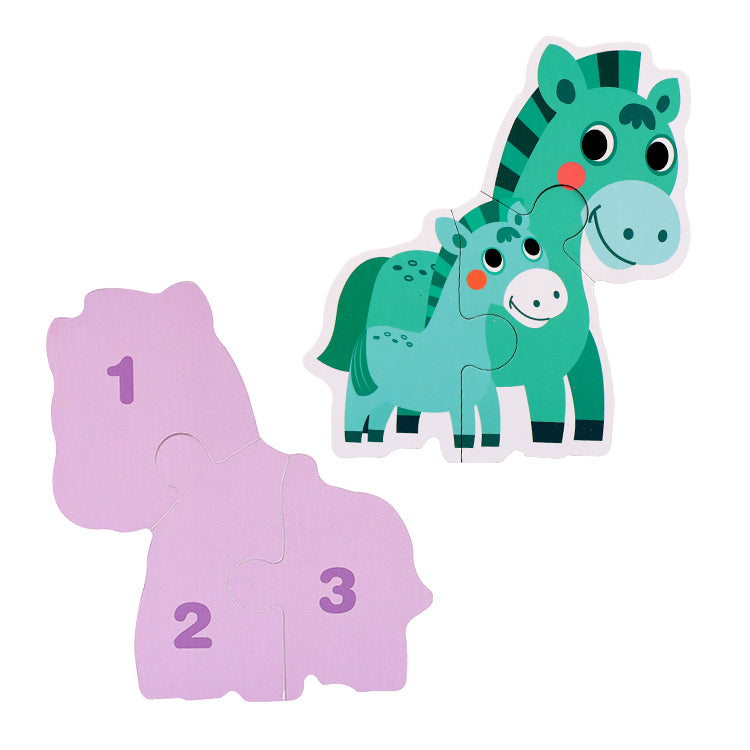 Toddler Toys Farm Animal Puzzles for Kids Ages 2-4 Wooden Puzzles for Toddlers 1-3 with Matching Pictures Inside - Wood Toy for Learning Animals - Gift Educational Game for Boy and Girl 3-5