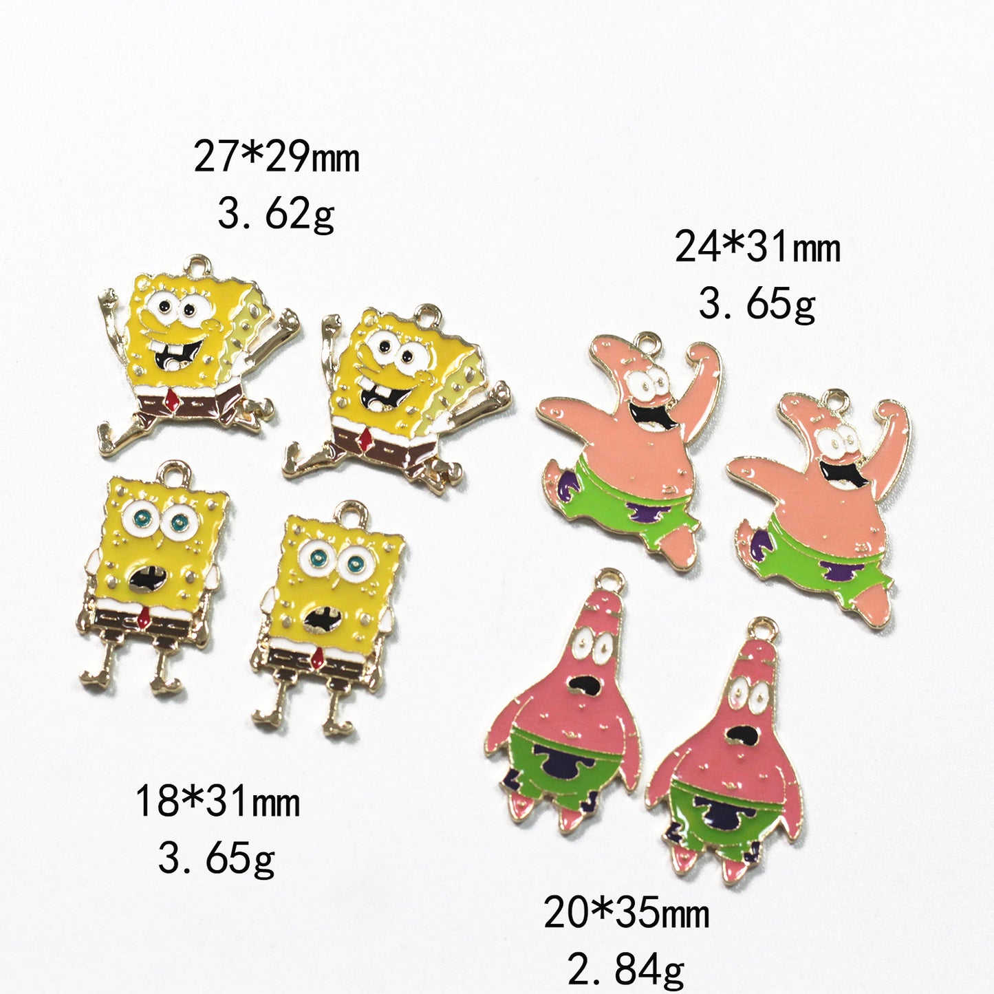 SpongeBob SquarePants Metal Charms Earrings Accessories Pendant Accessories DIY