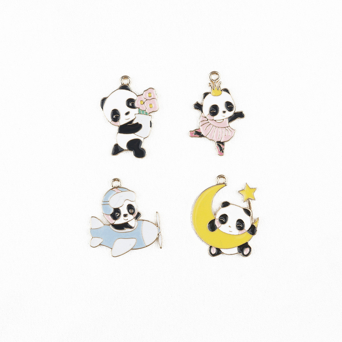 Panda Metal Charms Earrings Accessories Pendant Accessories DIY