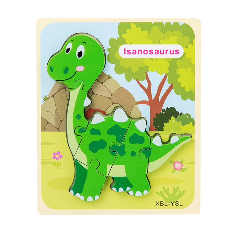 Dinosaur Puzzle Board Toddler Puzzles 6 Pack Dinosaur Wooden Puzzle for Toddler Kids 3-Year-Old, Discover The World of Dinosaur Educational Toys for Preschool Kindergarten Boys and Girls