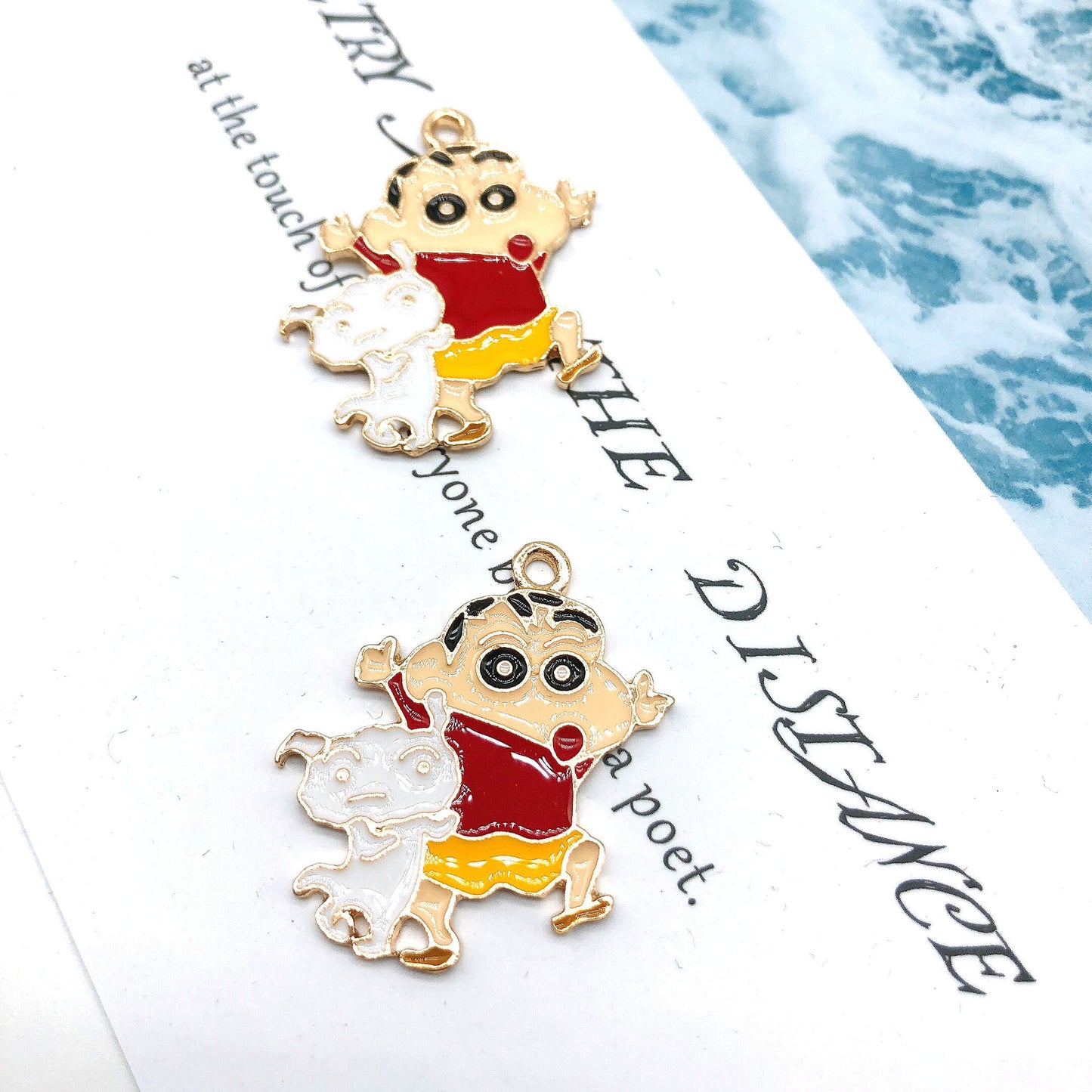 Crayon Shin-chan Metal Charms Earrings Accessories Pendant Accessories DIY