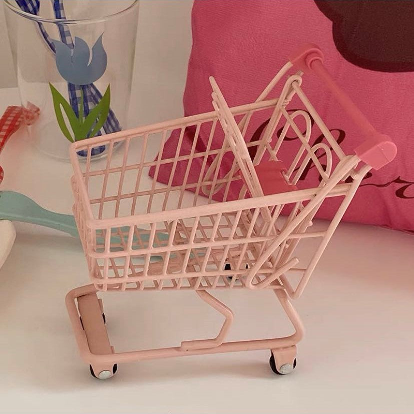 【Empty Cart and Basket】mini size of trolley and basket mini shopping cart